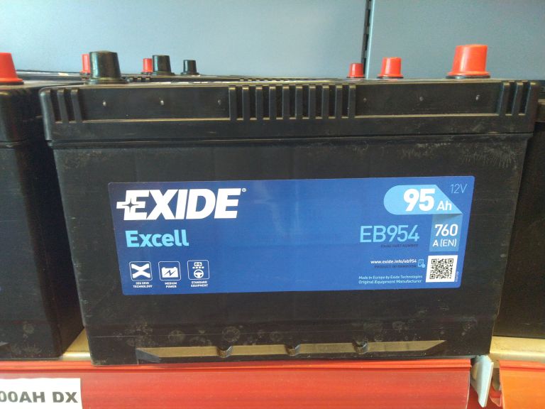 Batteria avviamento Exide 12V - 95ah - 760 en, polo positivo a destra